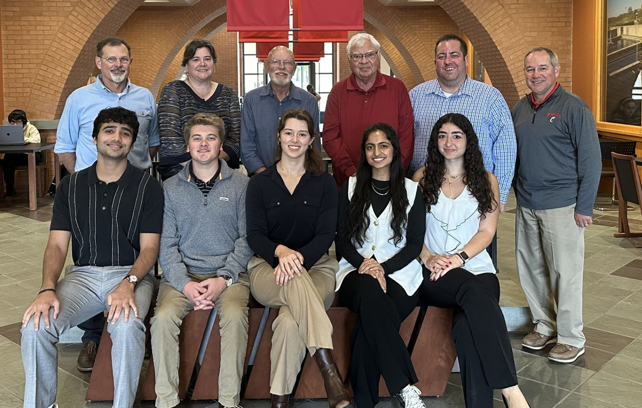 CEAS Alumni Scholarship recipients and members of the scholarship committee